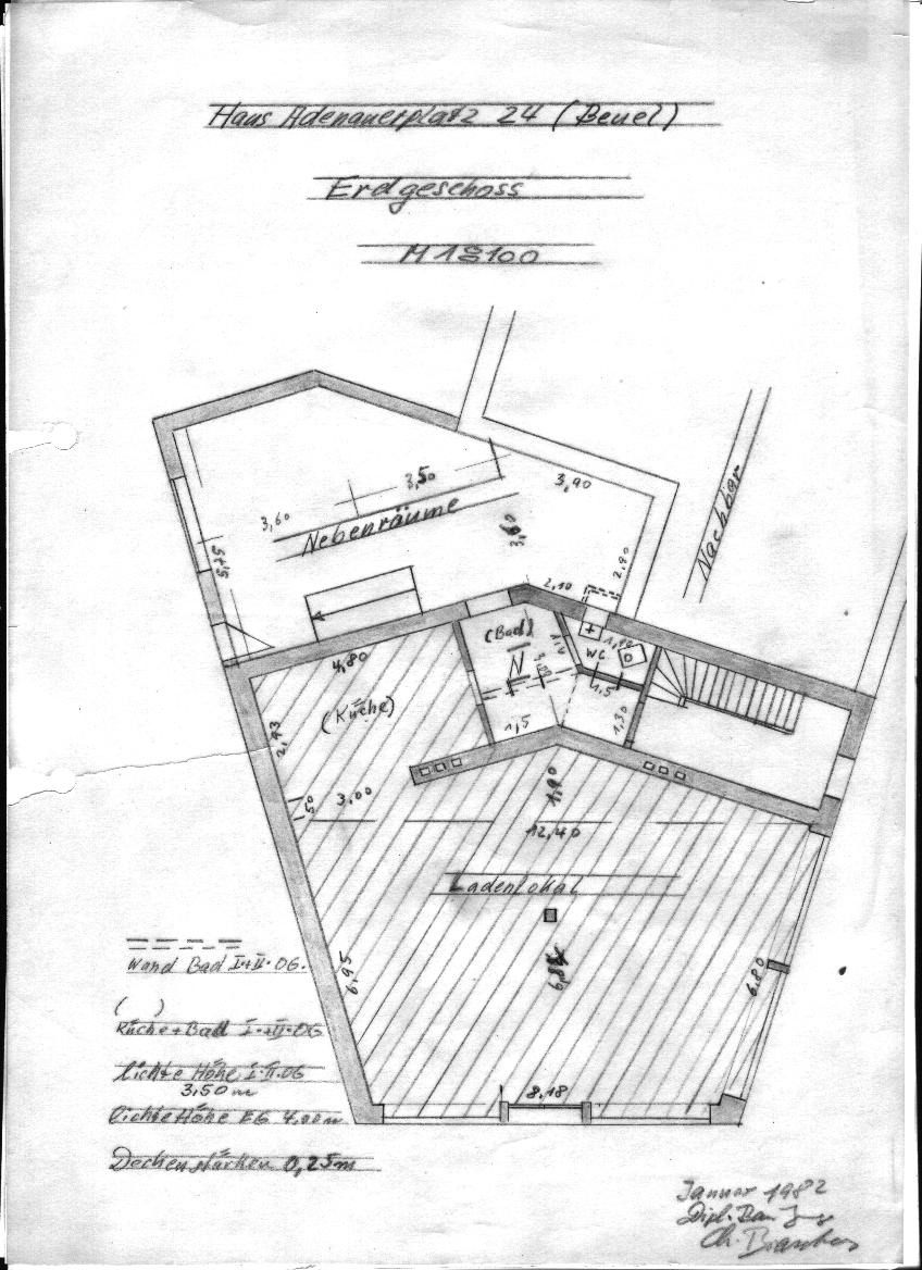 Grundriss Laden mit Lager Erdgeschoss